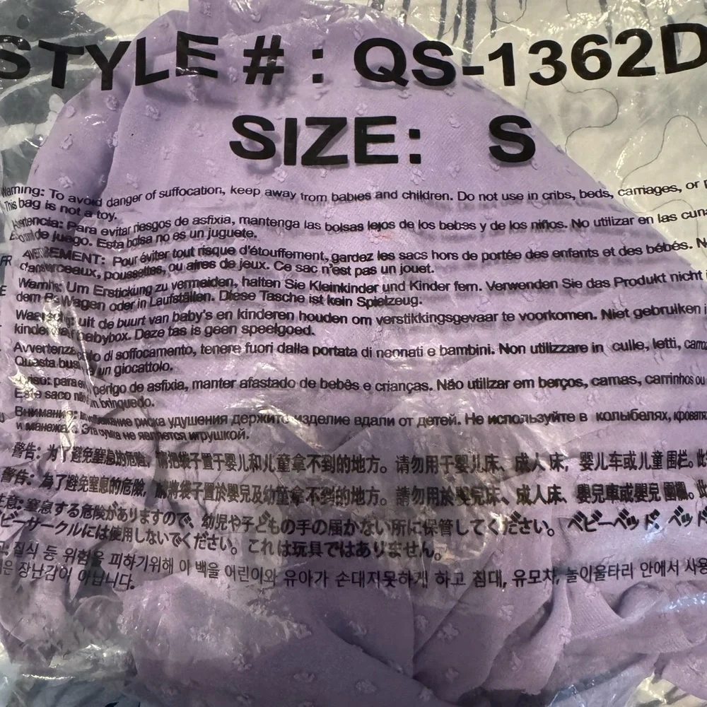 Zenana Lavender Swiss Dot Dress Size S - Picture 3 of 3